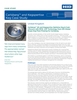 Carlsberg™ and Kegspertise Keg Case Study