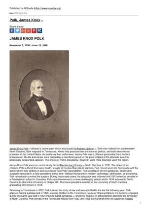Polk, James Knox