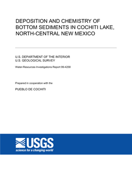 Deposition and Chemistry of Bottom Sediments in Cochiti Lake, North-Central New Mexico