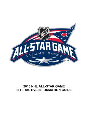2015 Nhl All-Star Game Interactive Information Guide