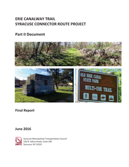 Erie Canalway Trail: Syracuse Connector Route Project