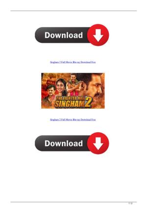 Singham 2 Full Movie Bluray Download Free