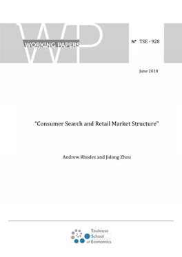 “Consumer Search and Retail Market Structure"
