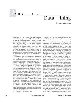 Data Mining Mauro Maggioni