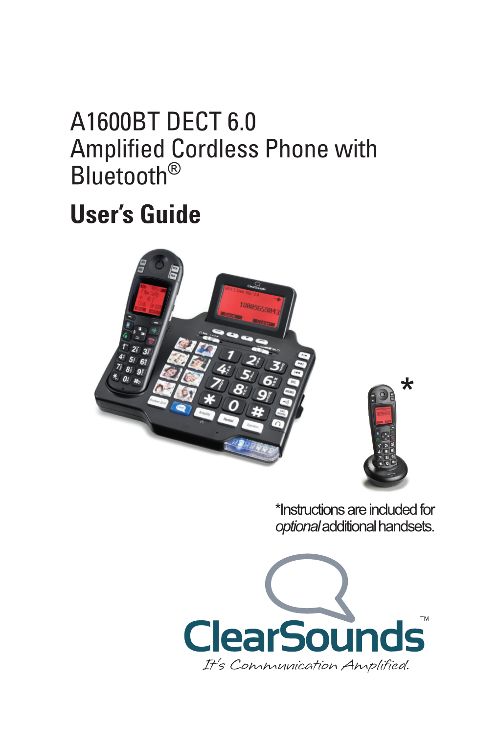 A1600BT DECT 6.0 Amplified Cordless Phone with Bluetooth® User’S Guide