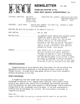 Newsletter May 1990