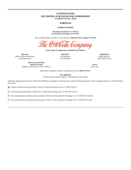 United States Securities and Exchange Commission Form