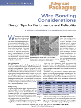 Wire Bonding Considerations Design Tips for Performance and Reliability