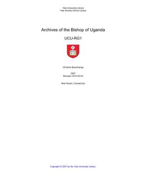 Archives of the Bishop of Uganda