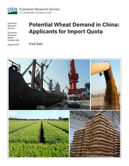 Potential Wheat Demand in China: Applicants for Import Quota, U.S