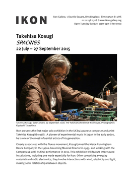 Takehisa Kosugi – SPACINGS