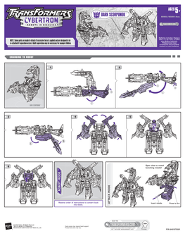 Transformers Cybertron Dark Scorponok Instructions