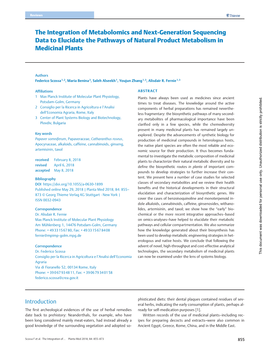 The Integration of Metabolomics and Next-Generation Sequencing Data to Elucidate the Pathways of Natural Product Metabolism in Medicinal Plants