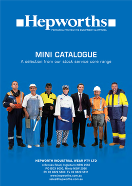 MINI CATALOGUE a Selection from Our Stock Service Core Range