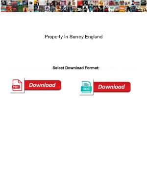 Property in Surrey England