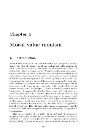 Moral Value Monism