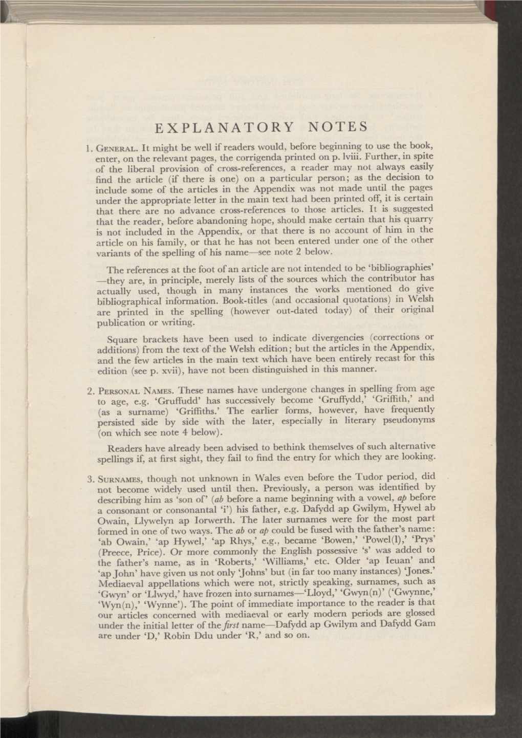 Explanatory Notes