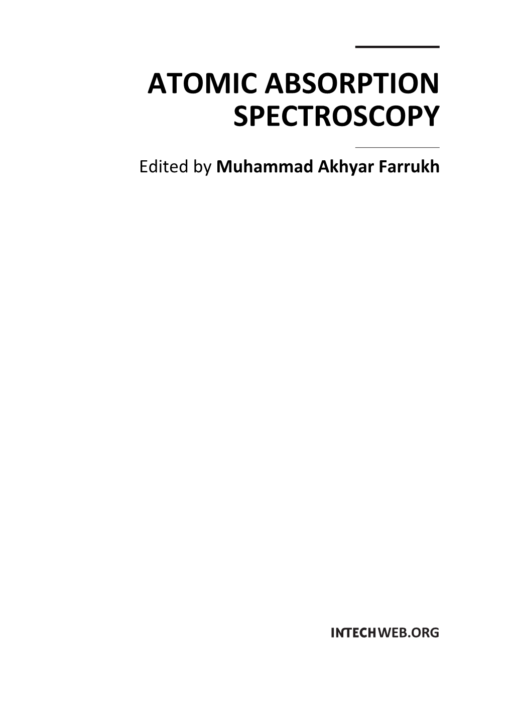 Atomic Absorption Spectroscopy