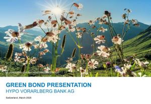 Green Bond Presentation Hypo Vorarlberg Bank Ag