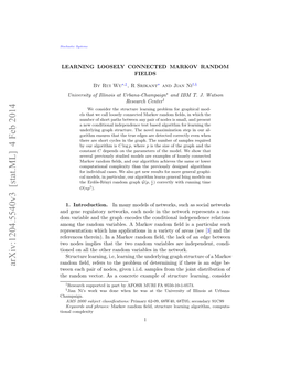 Learning Loosely Connected Markov Random Fields