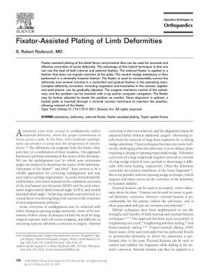 Fixator-Assisted Plating of Limb Deformities