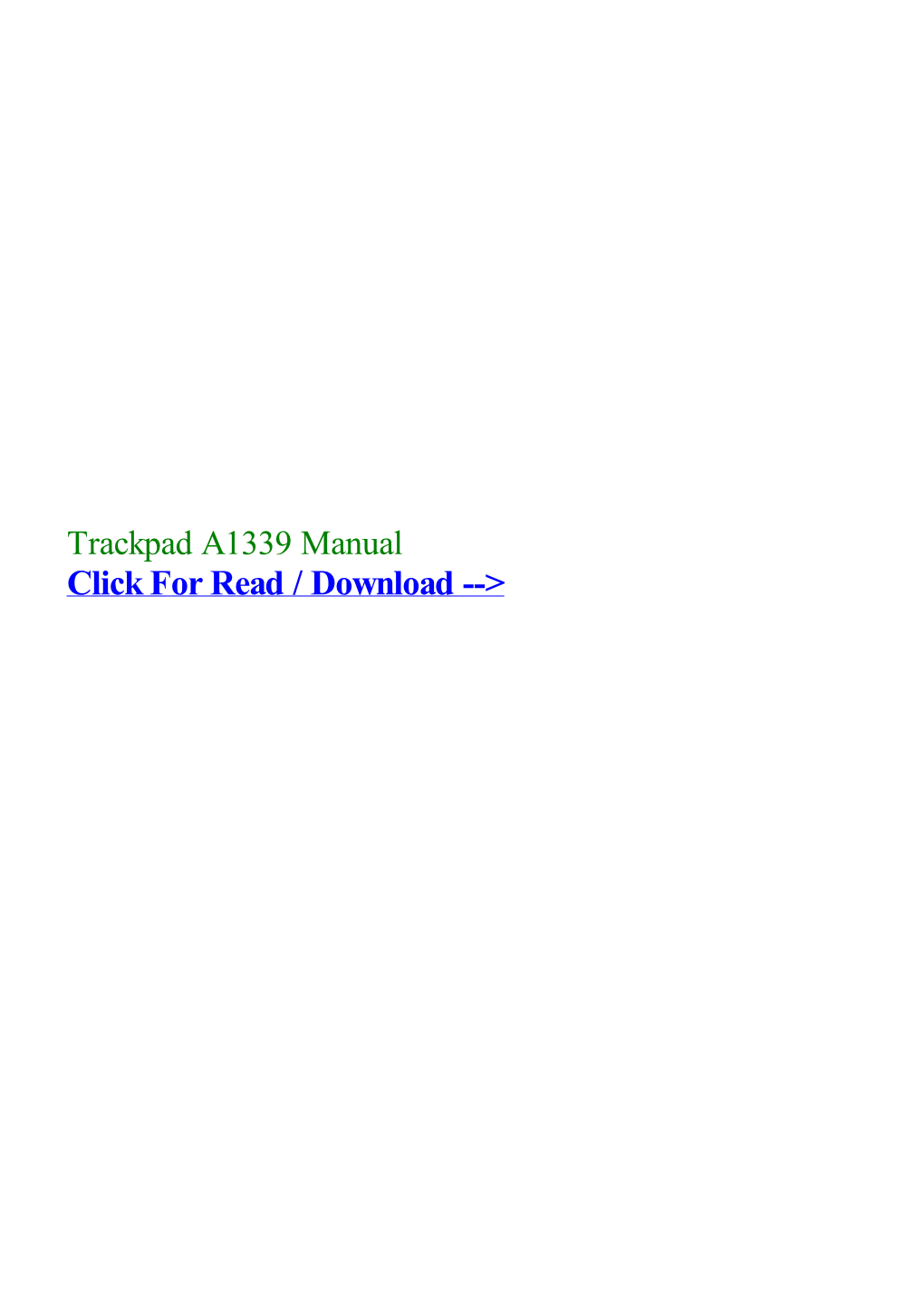 Trackpad A1339 Manual