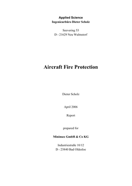Aircraft Fire Protection