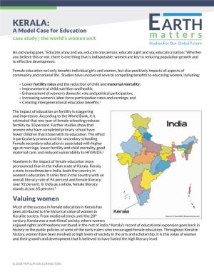 KERALA: a Model Case for Education Case Study | the World’S Women Unit Studies for Our Global Future