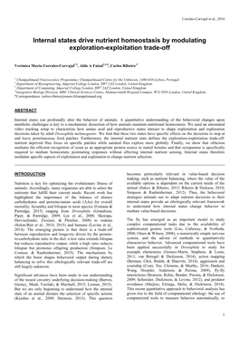 Internal States Drive Nutrient Homeostasis by Modulating Exploration-Exploitation Trade-Off