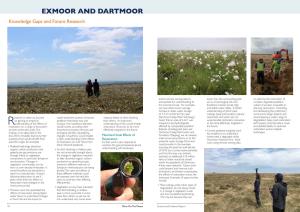 EXMOOR and DARTMOOR Knowledge Gaps and Future Research