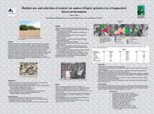 Habitat Use and Selection of Central Rat Snakes (Elaphe Spiloides) in a Fragmented Forest Environment C