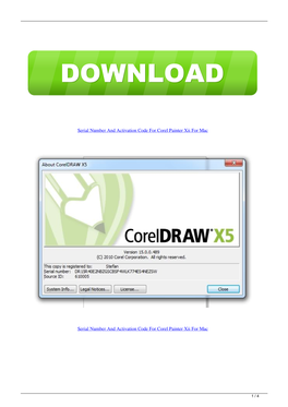 Serial Number and Activation Code for Corel Painter Xii for Mac