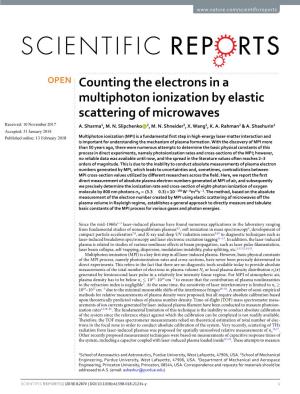 Counting the Electrons in a Multiphoton Ionization by Elastic Scattering of Microwaves Received: 10 November 2017 A