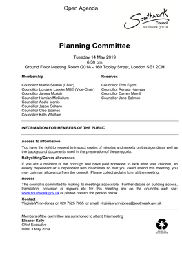 (Public Pack)Agenda Document for Planning Committee, 14/05/2019