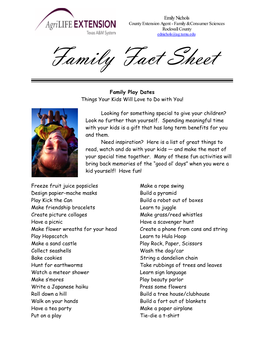 Family Play Dates Things Your Kids Will Love to Do with You!