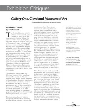 Gallery One, Cleveland Museum of Art by Anne Helmreich, Jessimi Jones, and Jason Jay Stevens