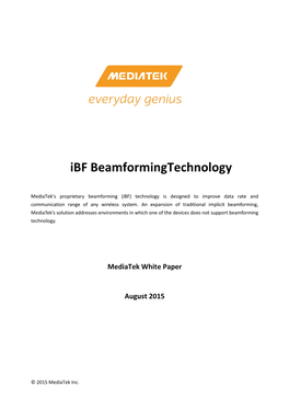 Ibf Beamformingtechnology