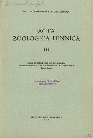 Zoologica Fennica