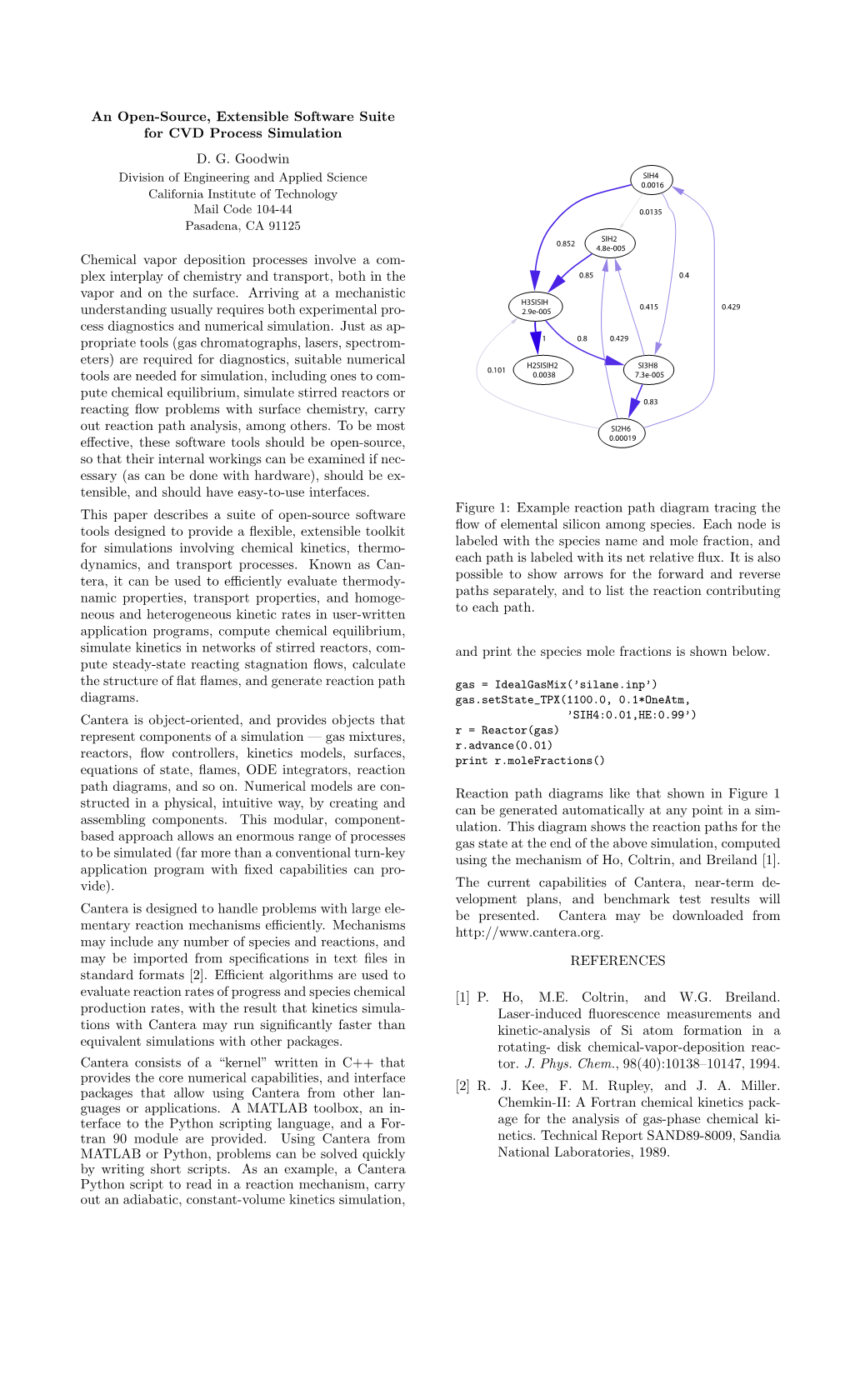 An Open-Source, Extensible Software Suite for CVD Process Simulation D