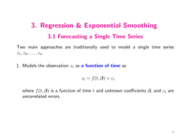 3. Regression & Exponential Smoothing
