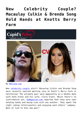 Brenda Song Hold Hands at Knotts Berry Farm