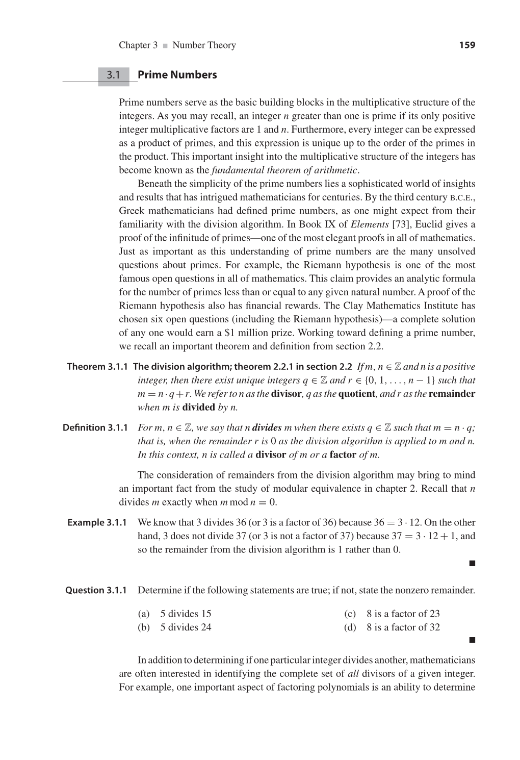 3.1 Prime Numbers