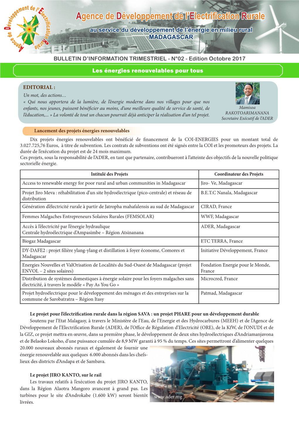 Agence De Développement De L'electrification Rurale