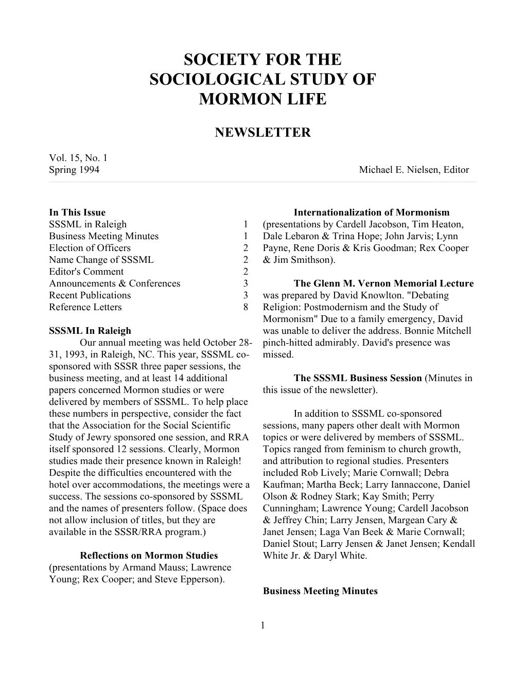 Society for the Sociological Study of Mormon Life