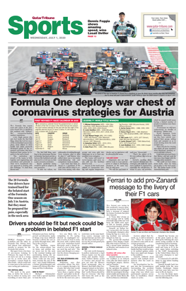 Formula One Deploys War Chest of Coronavirus Strategies for Austria