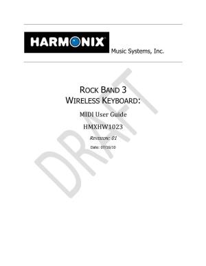 ROCK BAND 3 WIRELESS KEYBOARD: MIDI User Guide HMXHW1023