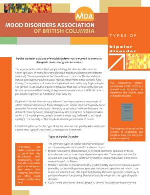 Types of Bipolar Disorder Toms Are Evident