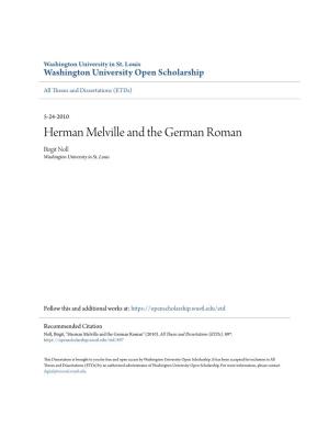 Herman Melville and the German Roman Birgit Noll Washington University in St