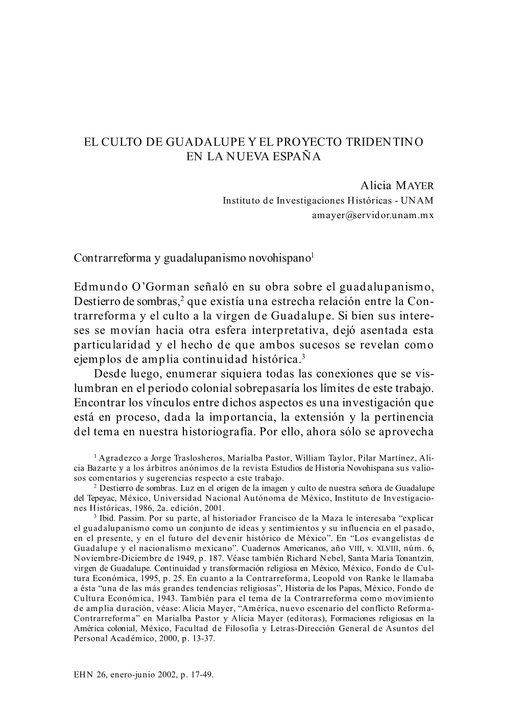 El Culto De Guadalupe Y El Proyecto Tridentino En La Nueva España