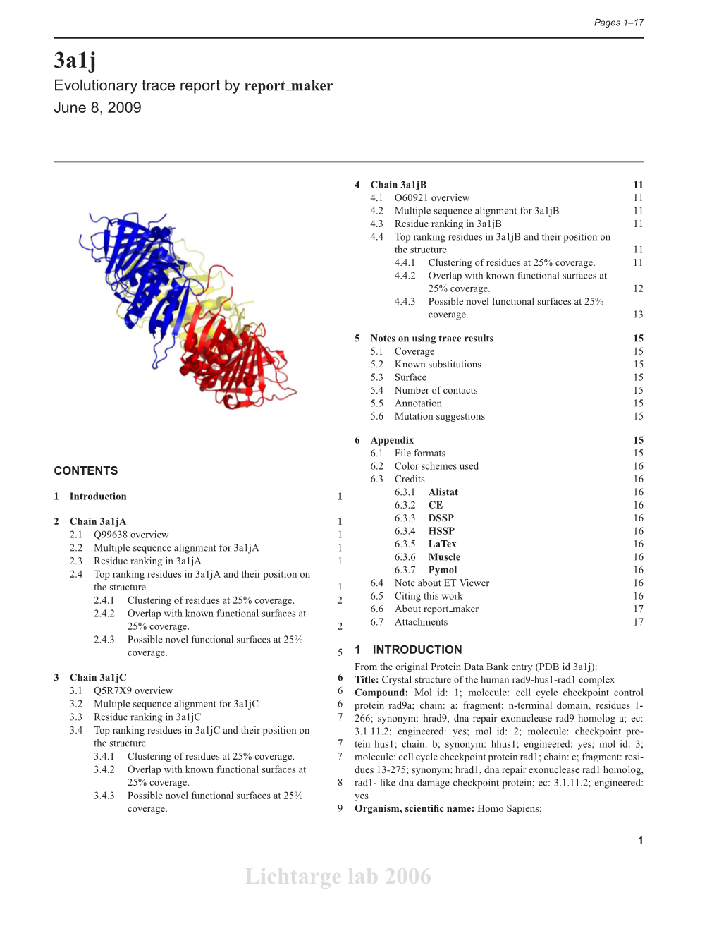 3A1j Lichtarge Lab 2006